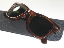 VINTAGE B L RAY-BAN USA L2053 SHINY-TORT G15 CRYSTAL WAYFARERS 50 24 SUNGLASSES