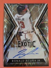 Ronald Acuna Jr. 2023 Leaf Exotic #BA-RAJ  Giraffe Wave Auto 3/4 Atlanta Braves