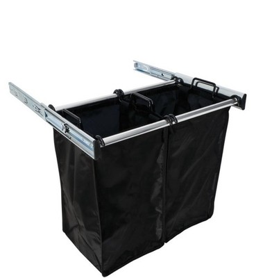 Hafele Pull Out Hamper 24'' Width, 14'' Depth, Polished Chrome Finish 807.52.233