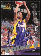 Penny Toler Autographed 1998 Pinnacle Card #13 Los Angeles Sparks