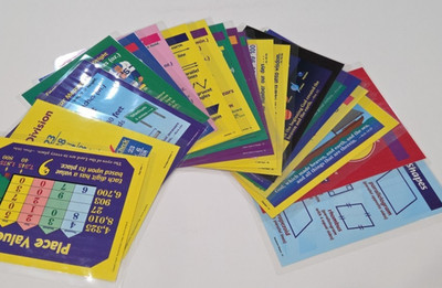 Abeka ARITHMETIC CHARTS & GAMES Grades 3 - 8, Homeschool, LAMINATED! Missing 1