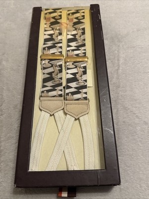 Vintage Trafalgar Checkmate Chess Suspenders Braces Limited Edition See Pics
