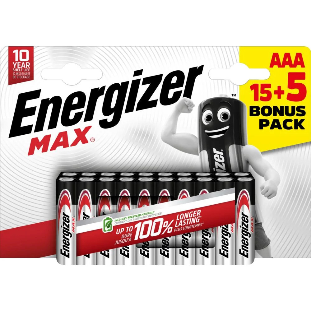 Energizer - Max Micro (Aaa)-Batterie Alkali-Mangan 1.5 V 20 St. - Bild 2