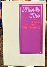 Rod McKuen / LONESOME CITIES Signed 1st Edition 1968
