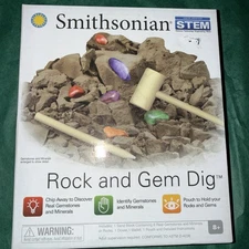Smithsonian Rock and Gem Dig STEM Gemstones & Mineral Discovery Kit Playset NEW