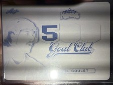 2017 Hockey Leaf Lumber Kings Black Printing Plate 1/1 Michel Goulet. Pre-Owned