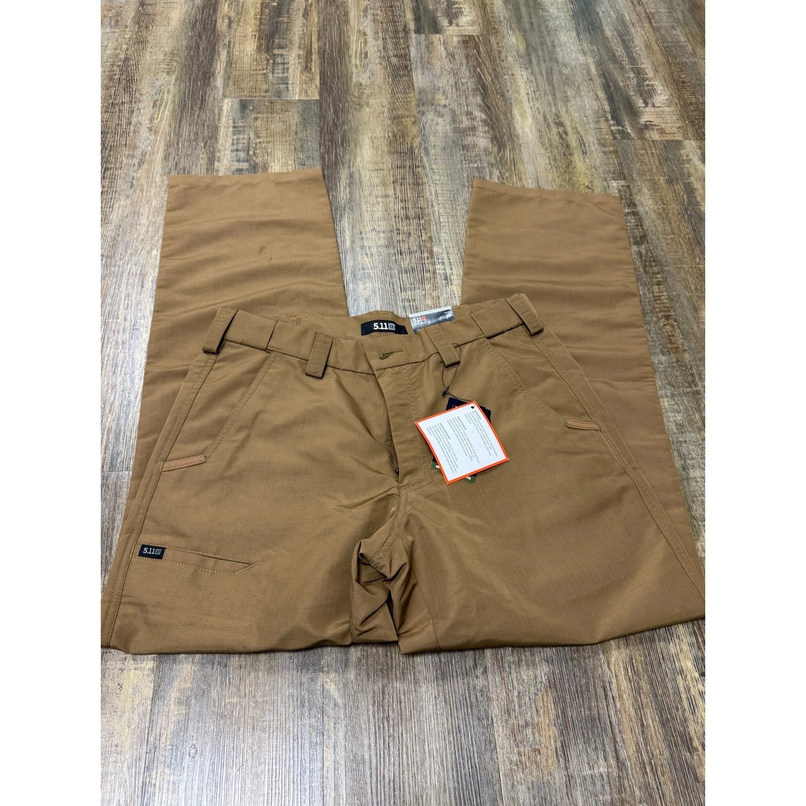 5.11 Tactical Mens Brown Ripstop Regular Fit Straight Leg Pants 32x32 NWT Flaw