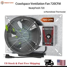 Abestorm 8.7'' Crawlspace Ventilation Fan 720CFM Basement Garage Exhaust Fan