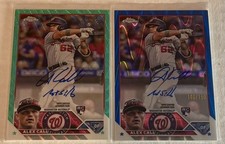 (2) Alex Call 2023 Topps Chrome RC Auto Lot Blue Raywave /150 Aqua Wave /199 HOT