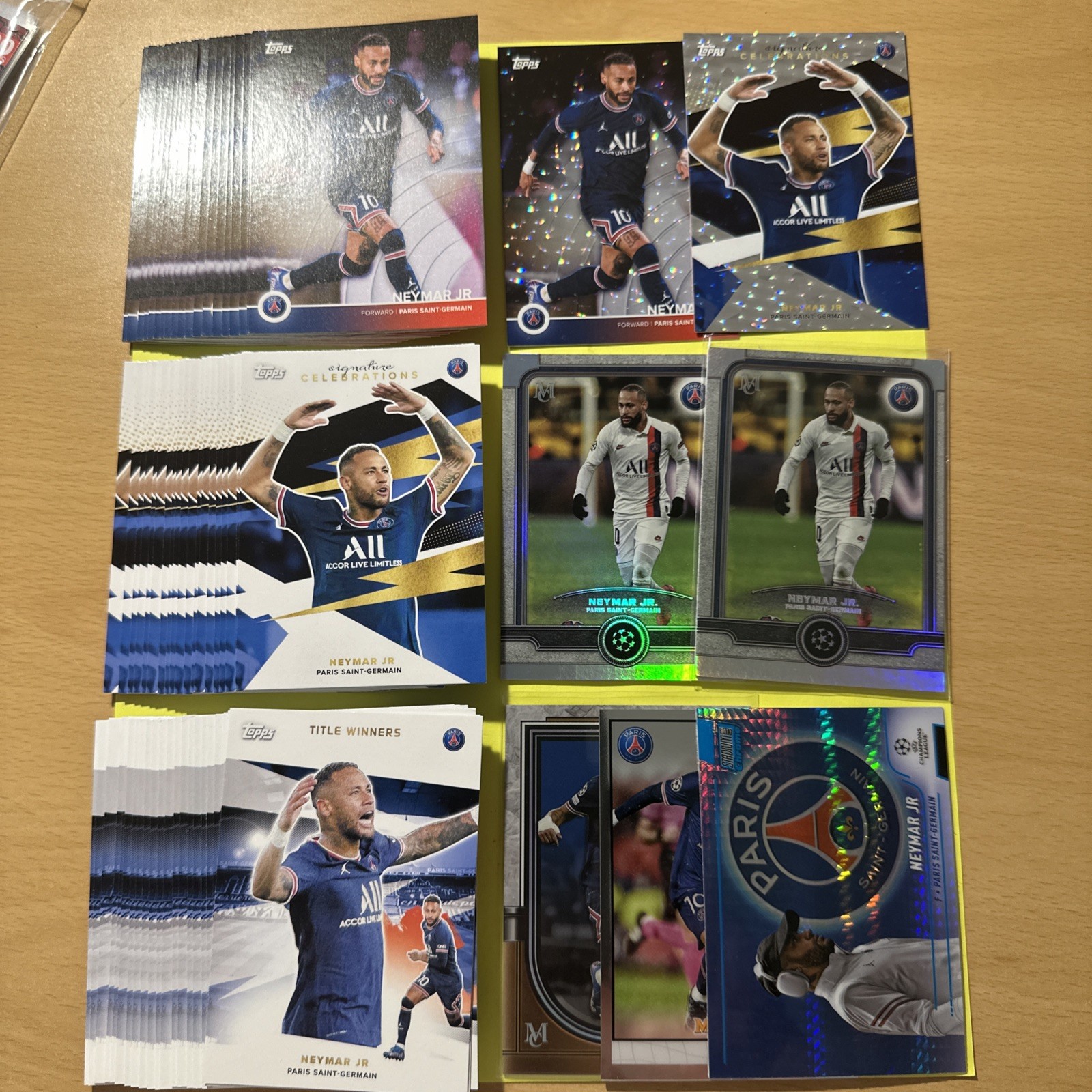 Neymar Jr 66 Soccer card lot