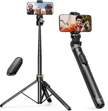Extendable Cell Phone Tripod Selfie Stick Black