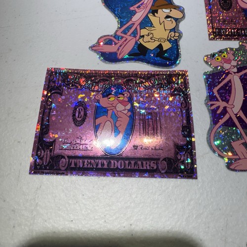 9 Vintage 90s Stickers Pink Panther Cartoon Prism Vending Machine Stickers 1998 - Picture 5 of 5