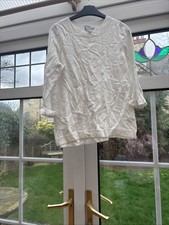 Ladies Pure Collection Size 10 Cream Cashmere Mix Jumper Worn Once Excellent