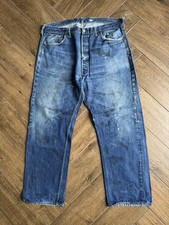 Vintage 1960s Levi&rsquo;s 501 BIG E Jeans #16 Redline Selvedge USA W38 L28.5