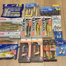 Flathead flounder rockfish jack eye beach walker django worm shad tail jig head