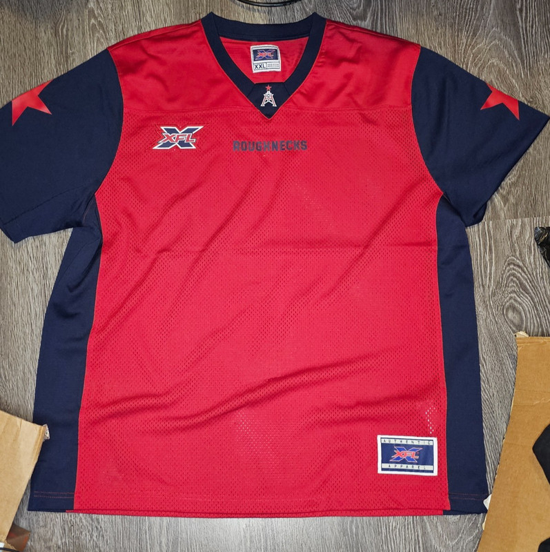 6May27_13_3   🏈 XFL Houston Roughnecks Authentic Red Jersey Size XXL NEW