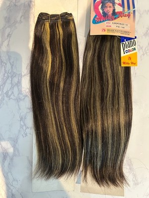MilkyWay 100 % Echthaar European Weave 14'' P1B/144 blond Highlight Extensions