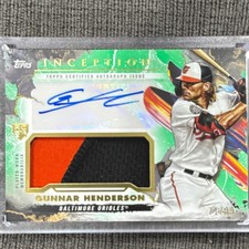 2023 Topps Inception Gunnar Henderson Autograph Patch Rookie /99 Orioles