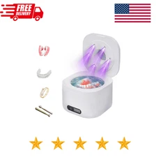 Ultrasonic Retainer Cleaner – 49kHz Denture & Aligner Cleaner, 4 Modes, 340ml