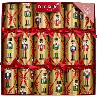 Robin Reed H5 Christmas 6pc 12in Themed Crackers Traditional Nutcracker 62231