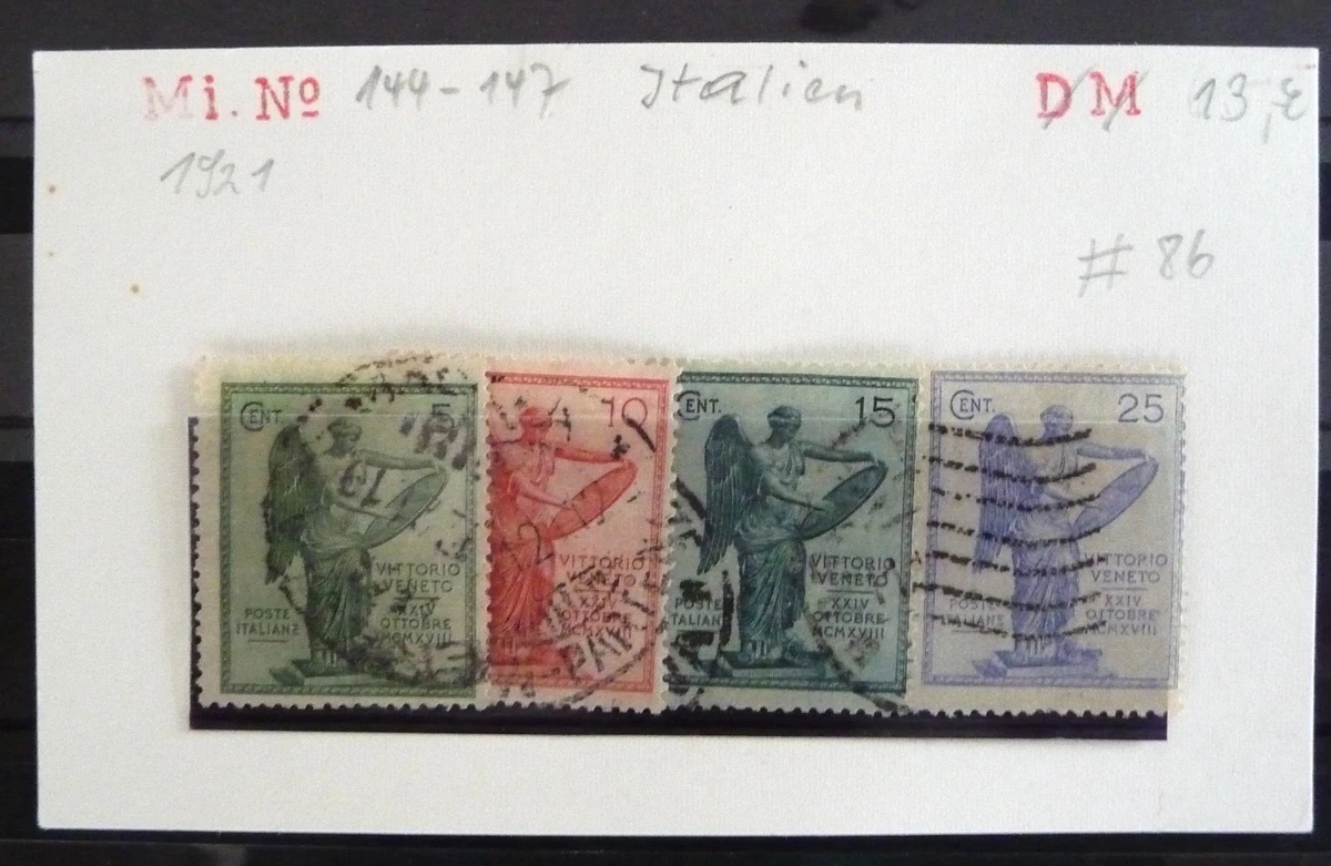 #86 Italien 1921 / Mi. Nr. 144 - 147 / gestempelt