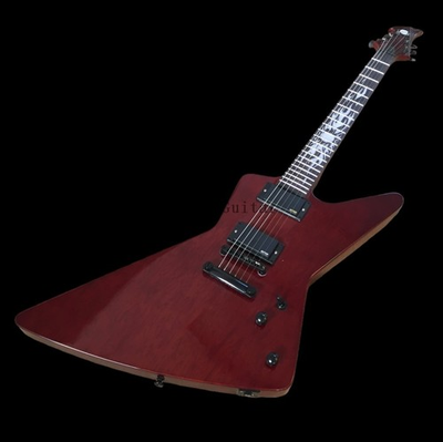 #ad Factory Brown Flaming Sun Electric Guitar Solid Body Black Hardware Fast Ship $236.39