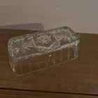 Vintage Anchor Hocking Star Of David Covered Butter Dish Lid Mid Century