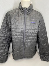 Patagonia Mens Nano Puff Jacket Forge Grey Size XL Weather-Resistant Packable