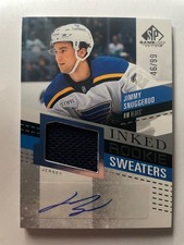 25-26 SP Game Used Hockey Inked Rookie Sweaters Jersey Auto Jimmy Snuggerud #/99