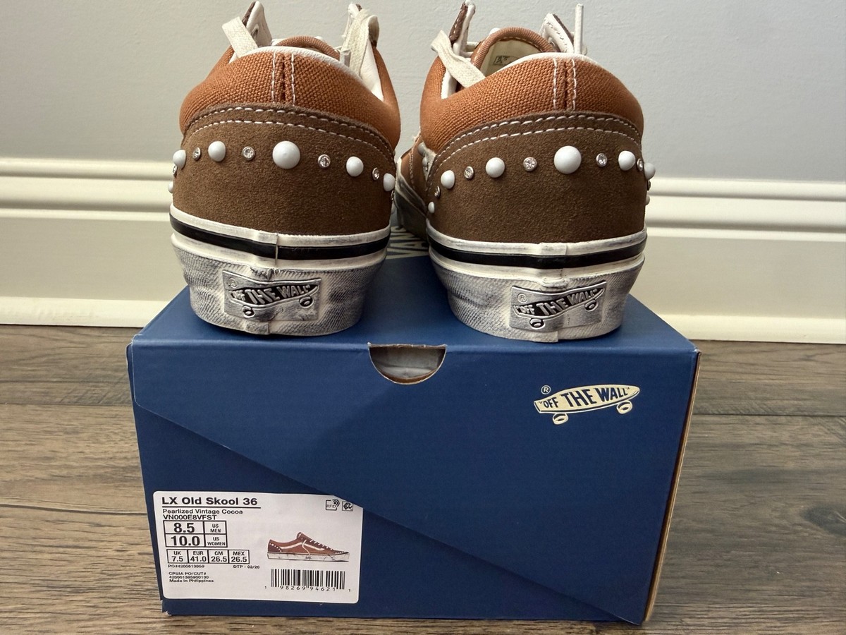 VANS LX OLD SKOOL 36 Pearlized Vintage Cocoa Brown Shoes 8.5