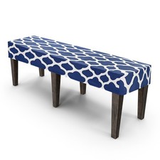 Stretch Bench Seat Cover, Washable Bench Seat Cushion Slipcovers Dark Blue
