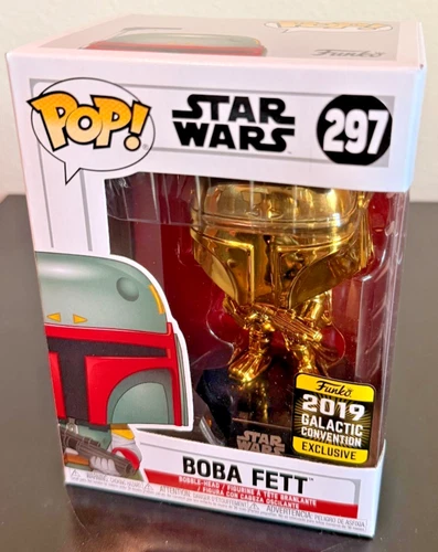 Funko Pop! 297 Boba Fett - Star Wars - 2019 Galactic Convention Excl. GOLDEN