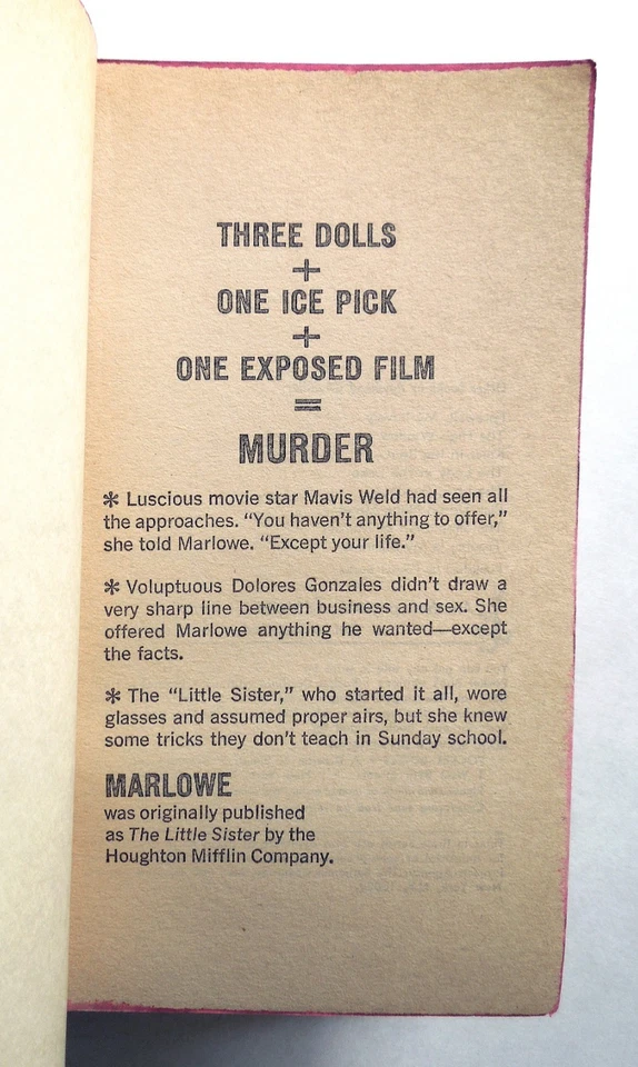 Lot of 4 Raymond Chandler books (Philip Marlowe mysteries) - sc, Ballantine etc. Foto 4 de 4