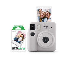 Fujifilm instax Mini SE Instant Camera with Bonus 10 pack Mini Film, Gray