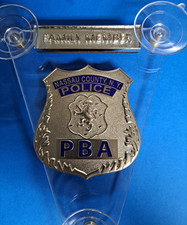 NOVELTY CAR DASH WINDSHIELD ORNAMENT 2026 NASSAU COUNTY PBA FAMILY MEMBER SILVER
