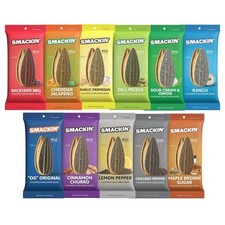 SMACKIN Roasted Jumbo Sunflower Seeds, 1.5oz Bags - 11 Pack