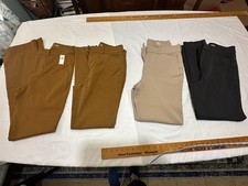4 Old Navy High Rise Pixie Skinny Flare Beige Brown Black Pants Women 8 Tall