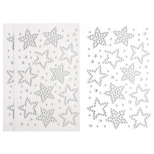 3Sheets Star Gem Sticker, Face Gem Stickers, Silver