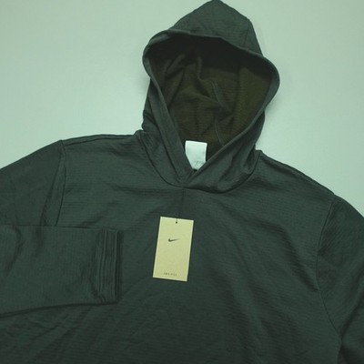 Nike Men's Tour Golf Grid Fleece Lightweight Hoodie NWT HM5820-321 Green