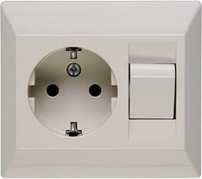 KOPP Schutzkontakt Steckdose mit Schalter Unterputz 16A 250V Wechselschalter