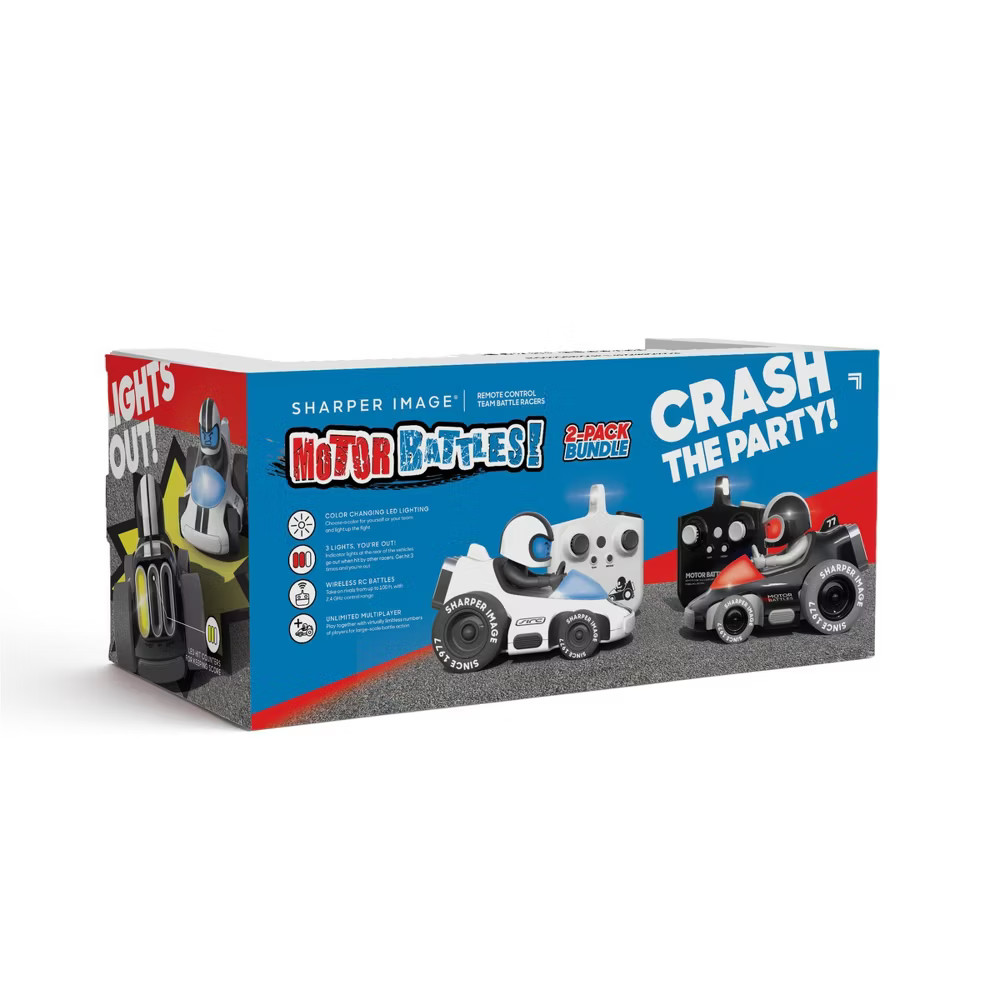 Sharper Image RC Motor Battles Team Battle Racers LED Lights Wireless Remote