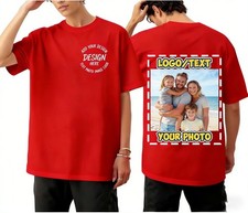 Personalized Custom T Shirt Your Text/Logo/Photo Any Design Adult Men Women Gift