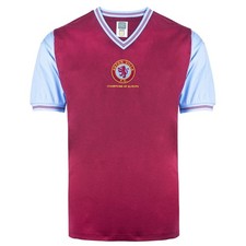 Aston Villa 1982 Champions of Europe Retro Shirt 100% COTTON Men's
