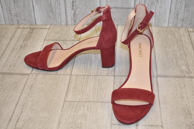 nine west women's pruce suede heeled sandal