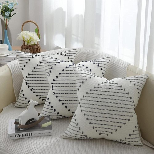 Decor Bedroom Black and White Boho Cushion Cover Farmhouse Throw Pillow