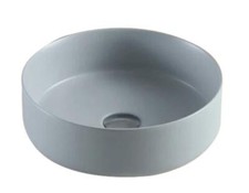 Matte Cement Grey Round 360mm Dia top counter basin porcelain sink ceramic above