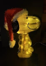 Peanuts Woodstock Light Up Christmas Yard Decoration 18" Indoor Outdoor, Works!