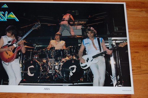ASIA In Concert Vintage Poster 1980's Classic Rock Prog Wetton Howe Palmer Downe - Picture 3 of 5
