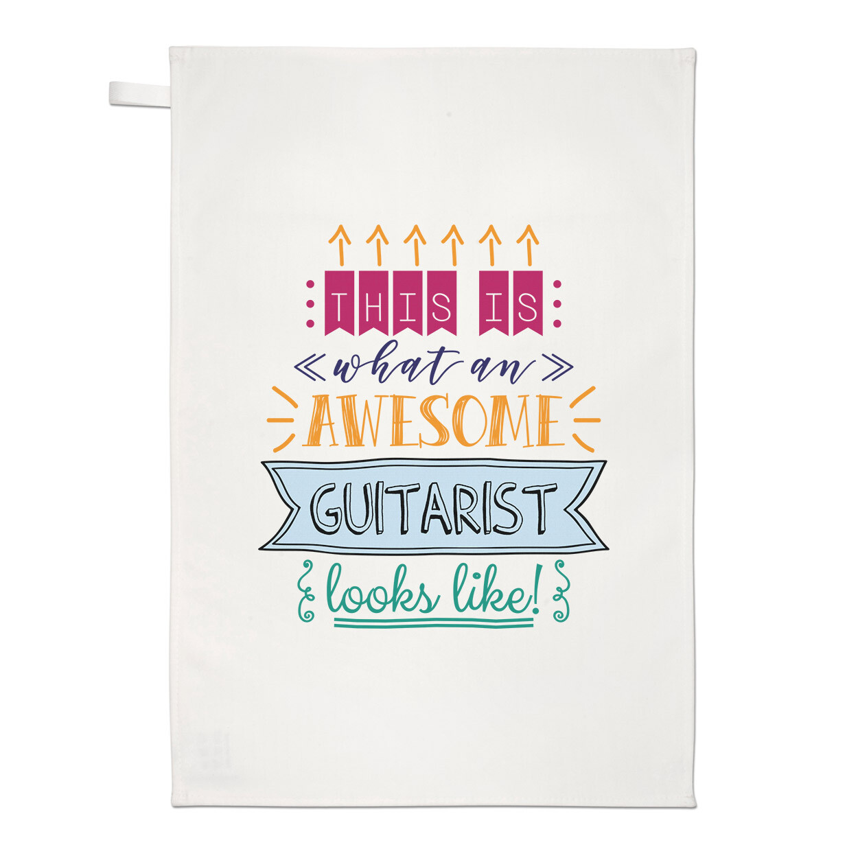 This Is What An Awesome Guitarist Looks Like Tea Towel Dish Cloth Best