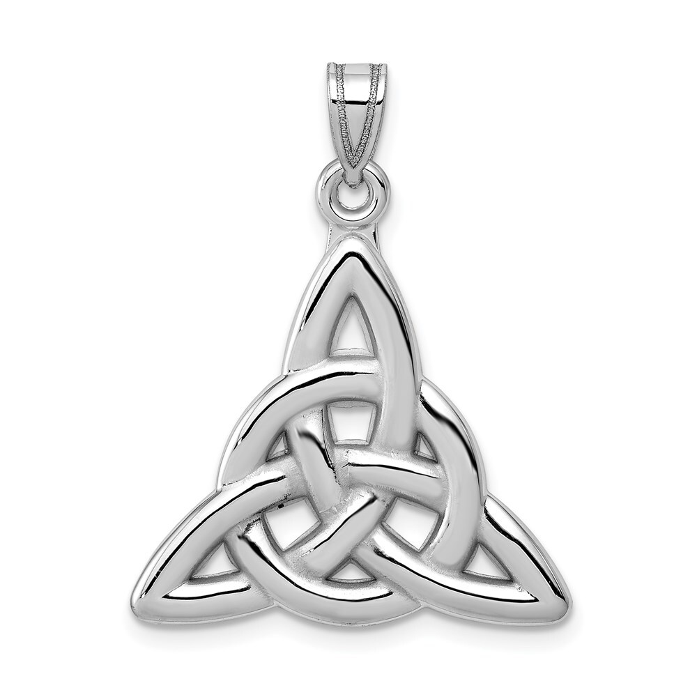 14K White Gold Polished Trinity Pendant